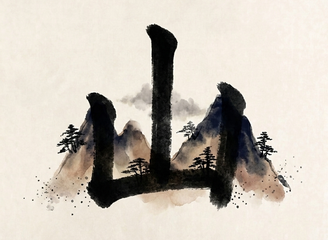 山 etymology illustration