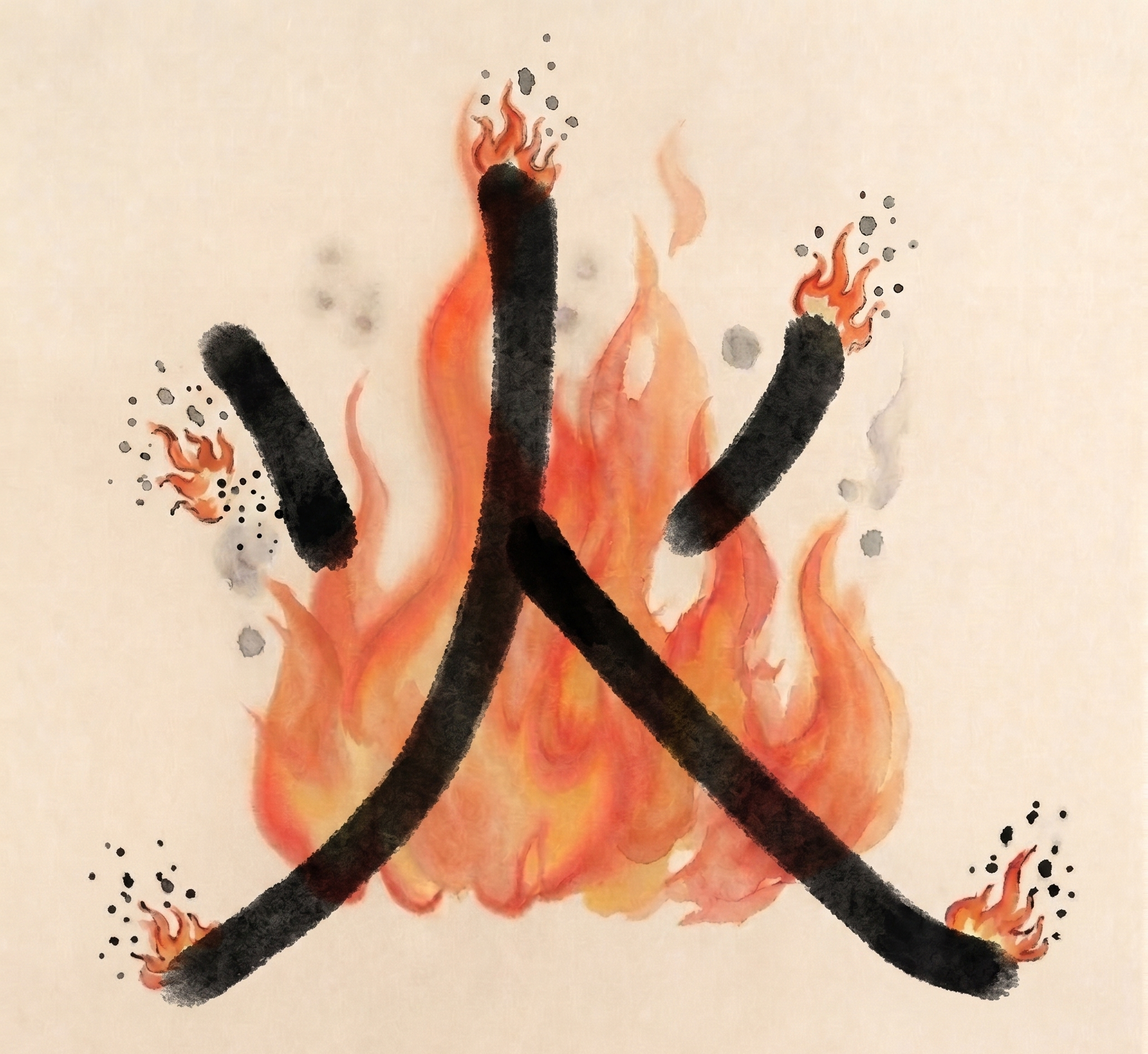 火 etymology illustration