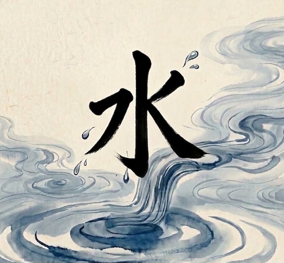 水 etymology illustration