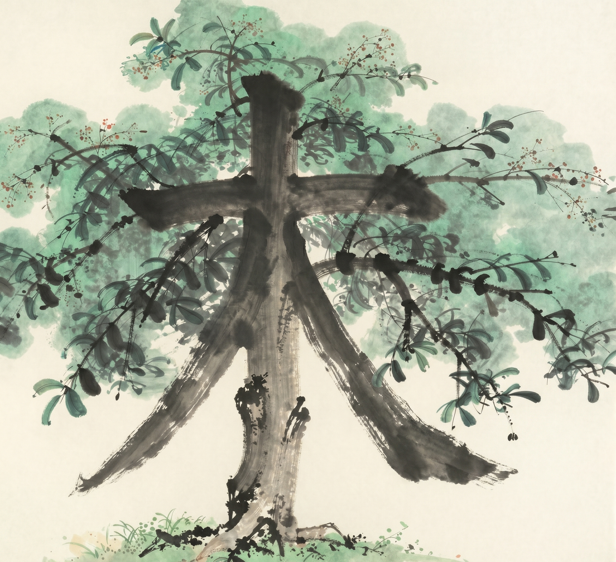 木 etymology illustration