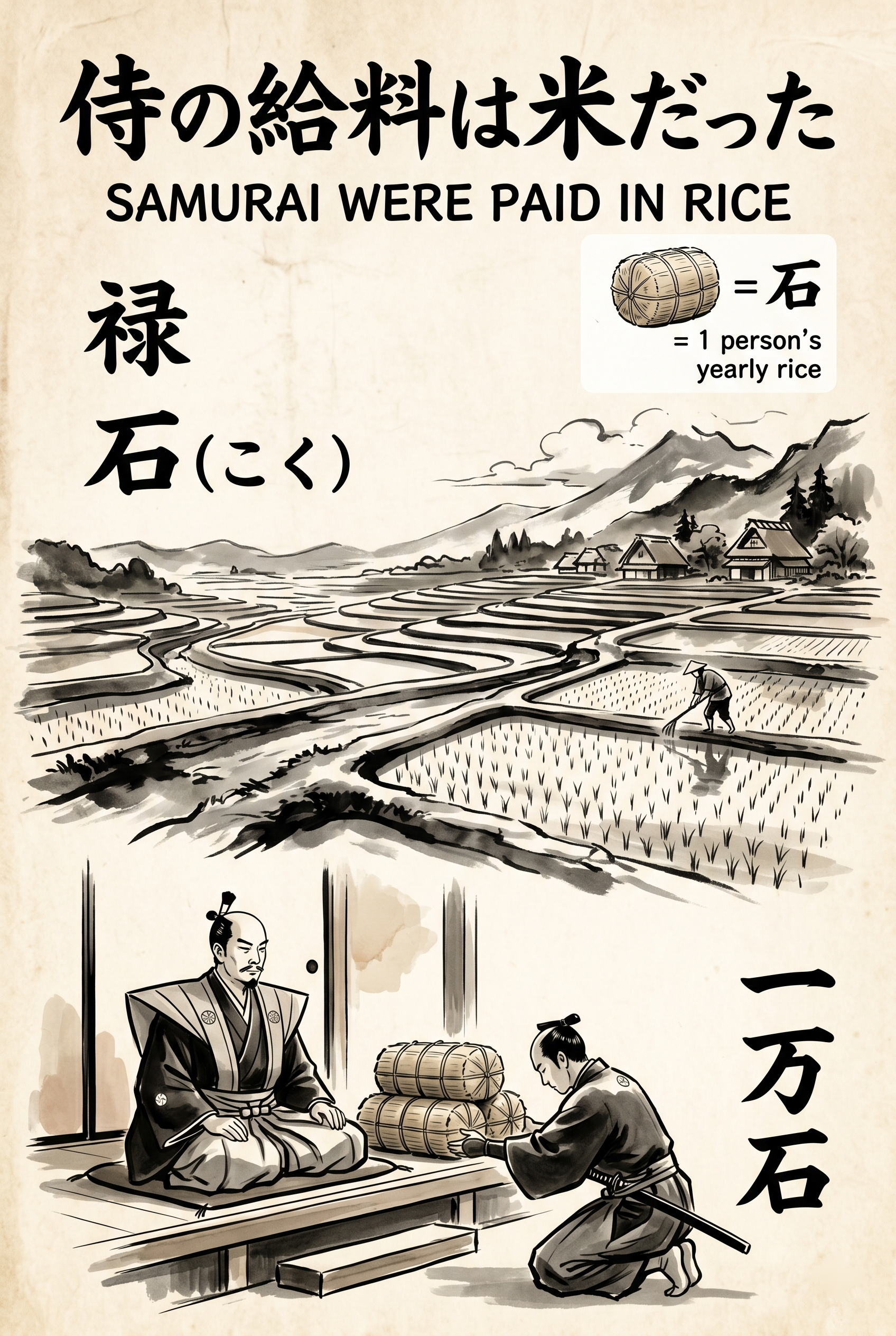 Samurai were paid in rice